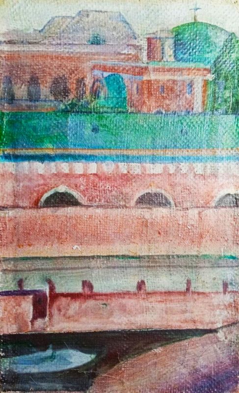 Картина 'Церковь Спаса Нерукотворного Образа на Конюшенной площади' в жанре городской пейзаж